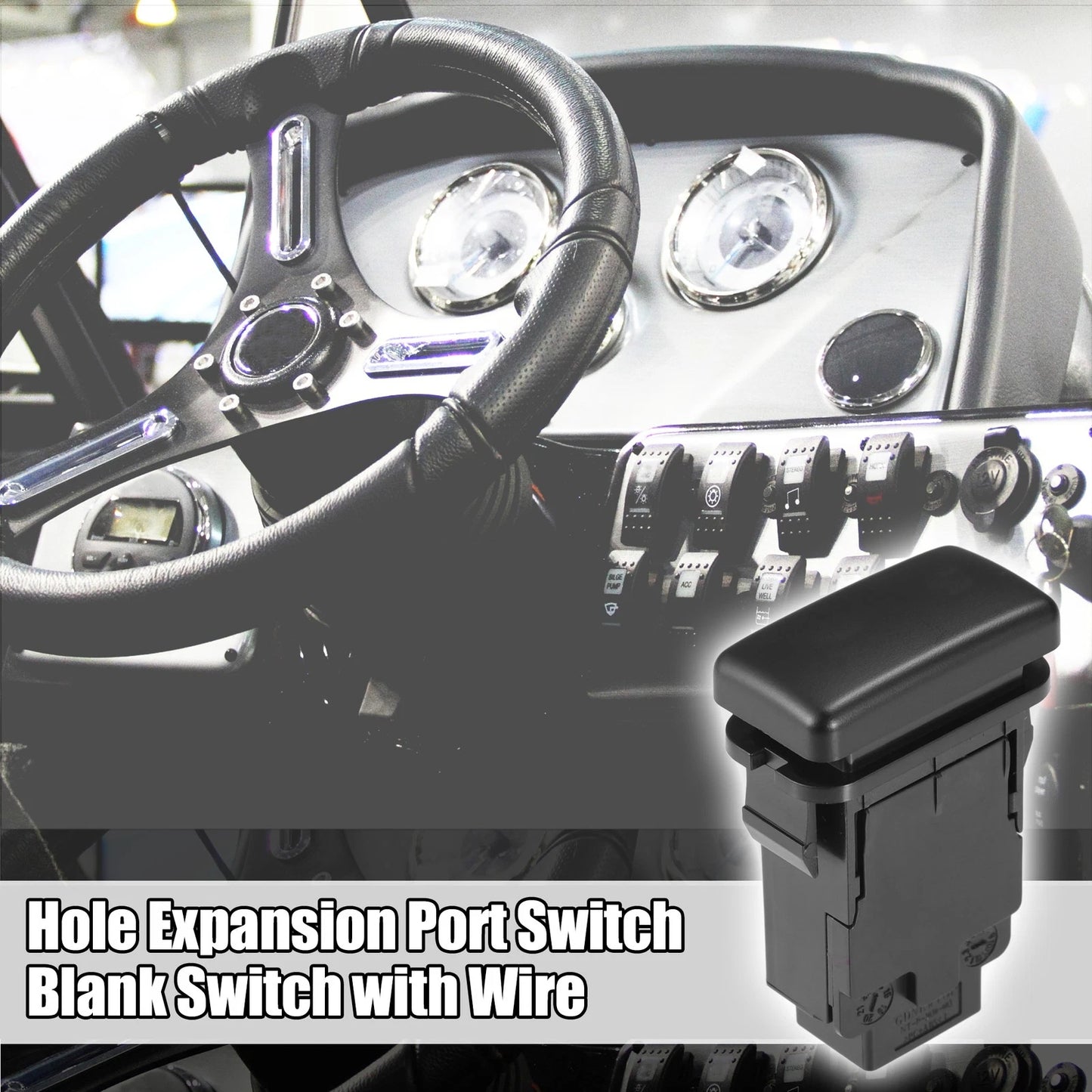 Hole Expansion Port Switch Blank with Wire for Toyota Alphard (2002-2023)