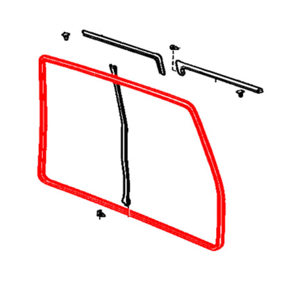 Back Door Weatherstrip for Toyota Land Cruiser BJ60 FJ61 FJ62 HJ60 1980-1990