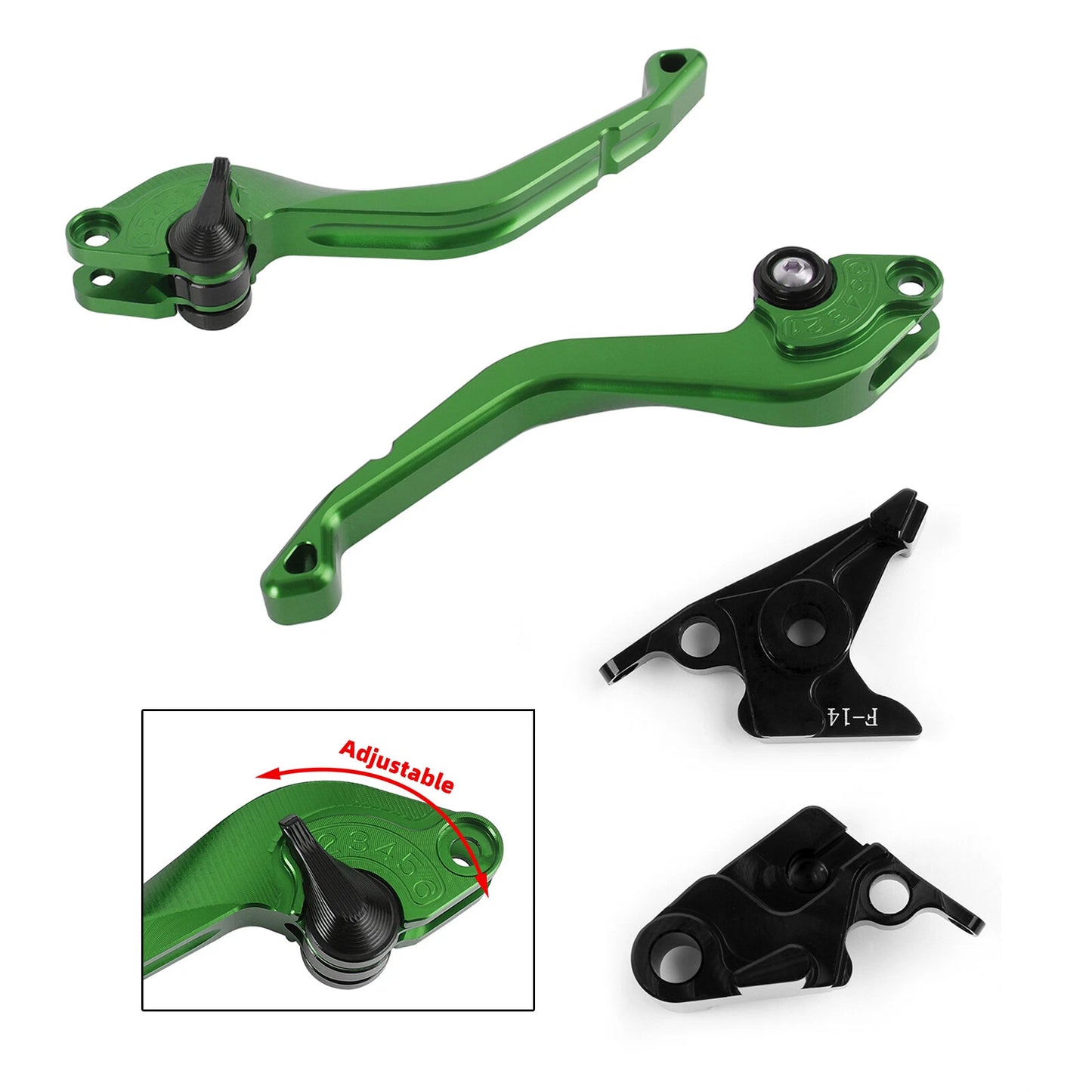 CNC Short Brake Clutch Lever for Kawasaki ZZR600 ZXR400 Z750S ZX9R ER-5 (2000-2006)