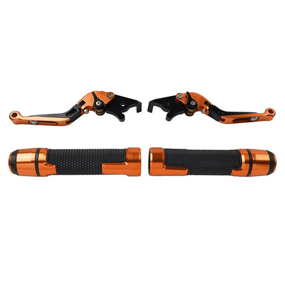 CNC Brake Clutch Levers & Handlebar Grips Set for Kawasaki ZX6R, ZX9R, ZX10R (2000-2023)