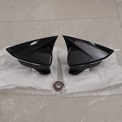 Glossy Black OX Horn Mirror Covers for Seat Leon Mk3 MK3.5 FR-Cupra 2013-2018