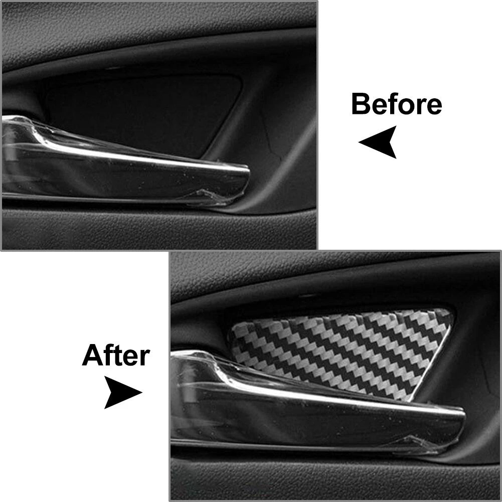 Black 4 x Inner Door Bowl Cover Trim for Chevrolet Equinox (2017-2022)