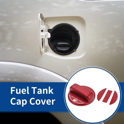 Metal Gas Fuel Tank Cap Cover Trim Sticker Red for Toyota Hiace (200 Series)
