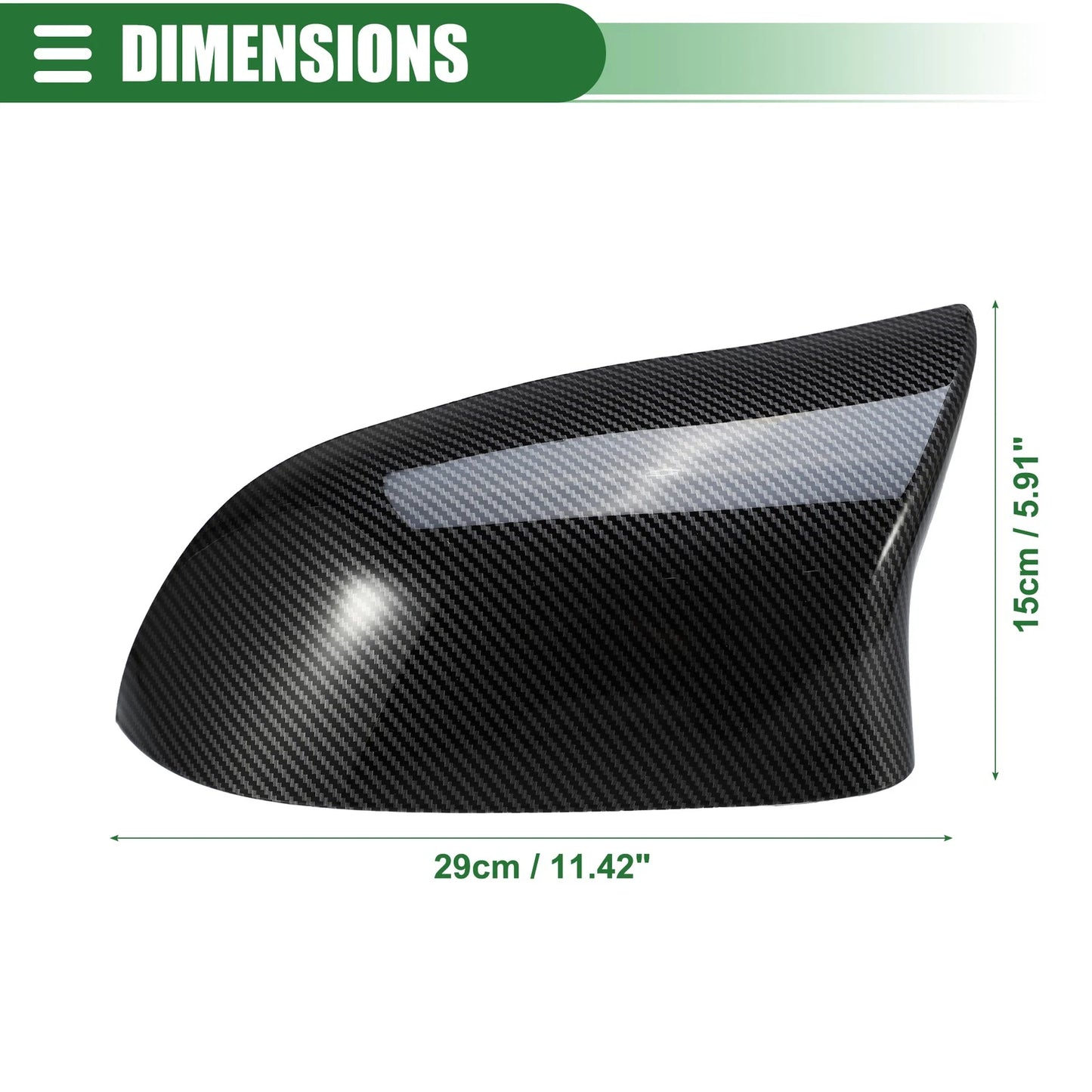 Left Right Rearview Mirror Covers for BMW F15 X5 F16 X6 (2014-2017)