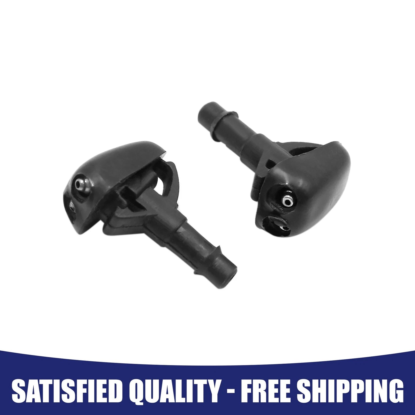 Black Plastic Front Windshield Wiper Nozzles for Mitsubishi