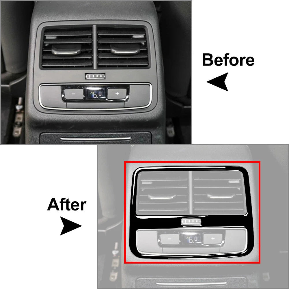 Rear Air Vent Outlet Panel Cover Trim for Audi A4 B9 S4 RS4 A5 S5 (2017-2023)