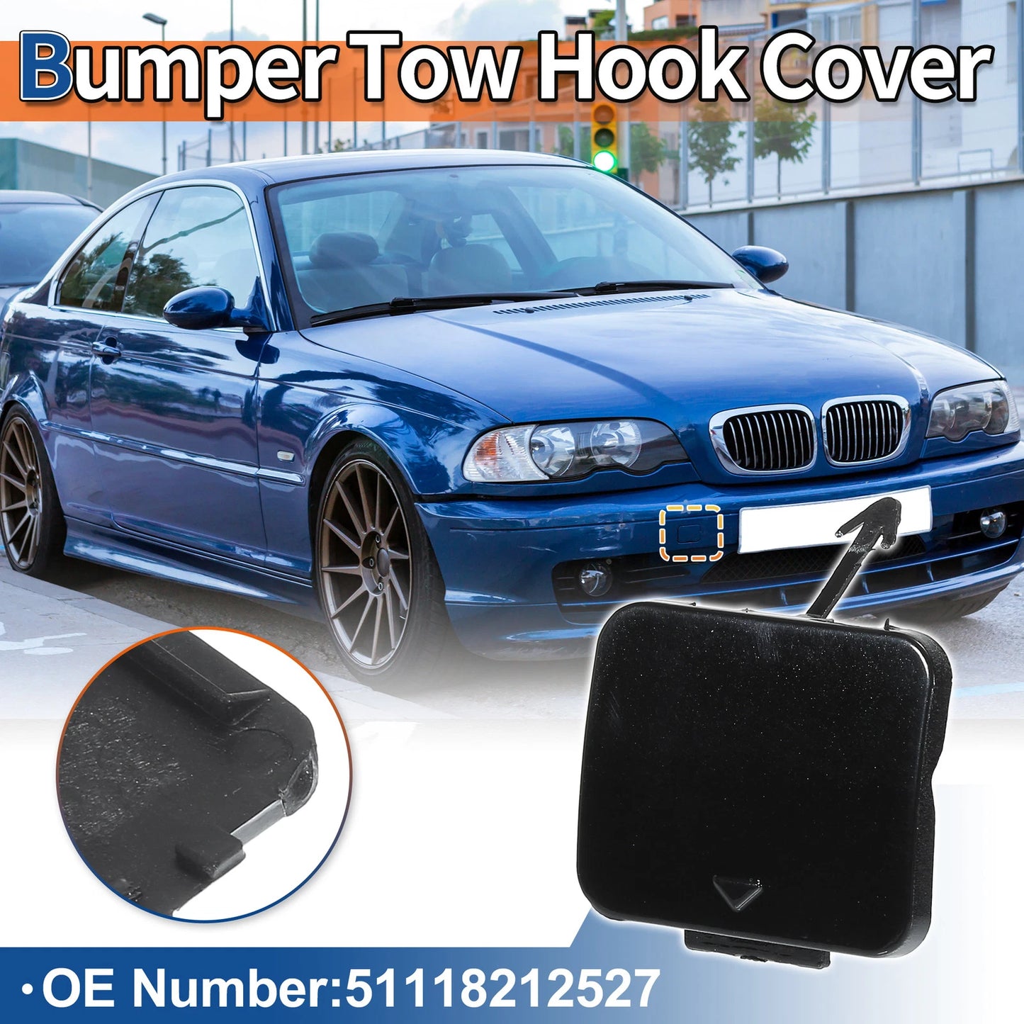 Front Tow Hook Cover for BMW 525i 528i 530i (2001-2007)
