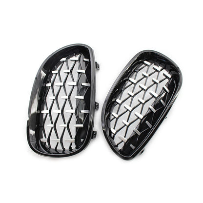 Chrome Black Diamond Front Kidney Grill for BMW E60 E61 (2003-2010)