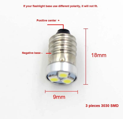 4pcs E10 LED Bulb 200LM For 2/3/4 C/D Flashlight Light Bike Lamp 3V 4.5V 6V 12V