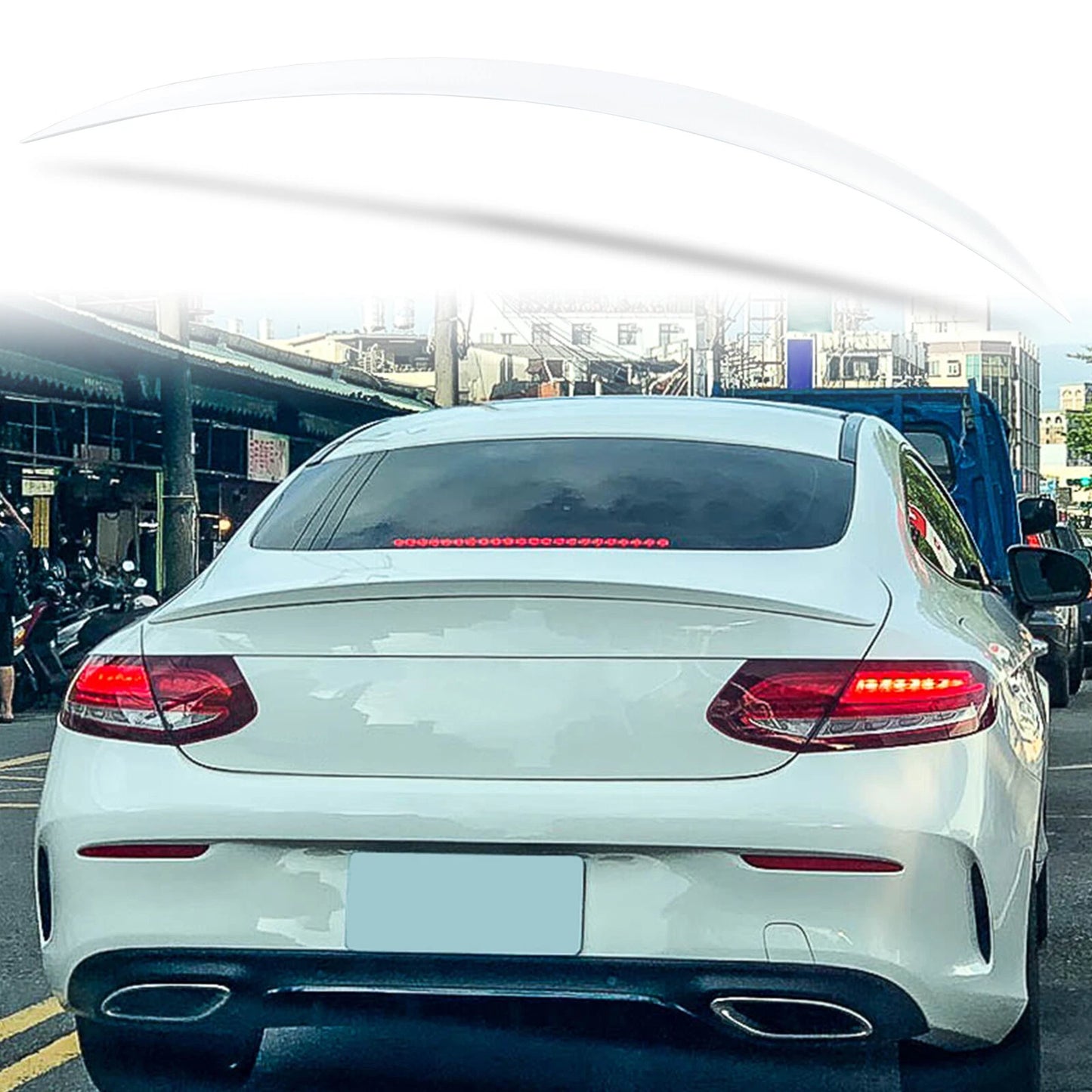 799 Diamond White Rear Boot Spoiler for Mercedes Benz C205 (2015-2020)