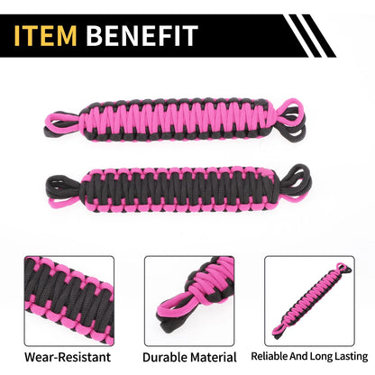 2 x Door Limiting Straps for Jeep Wrangler TJ JK JKU (2007-2018) - Black Pink