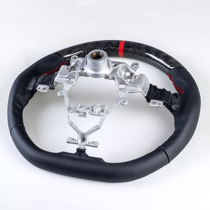 Carbon Flat Bottom Leather Steering Wheel for Suzuki Swift (2018-2021)