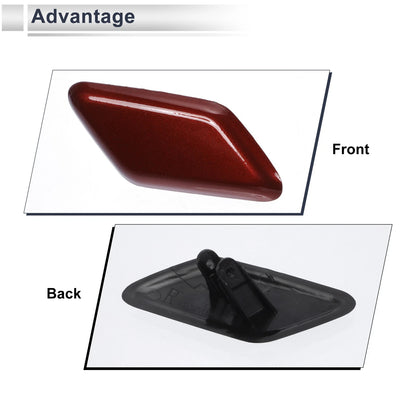 Dark Red Front Right Bumper Headlight Washer Nozzle Cover for Volvo