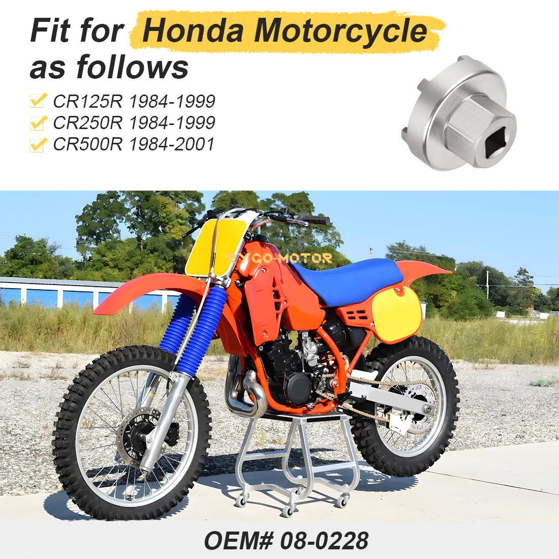 Bearing Seal Retainer Tool 44mm for Honda CR125R/CR250R/CR500R (1984–2001)