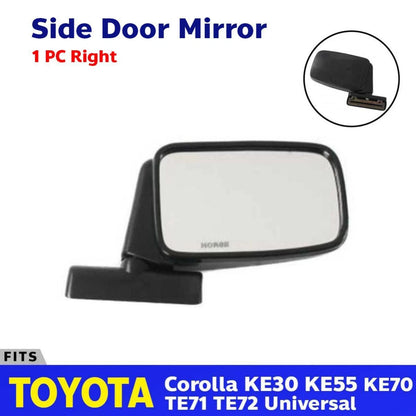 Side Door Mirror Right Fits Toyota Corolla KE30 KE55 KE70 TE71 TE72 Universal