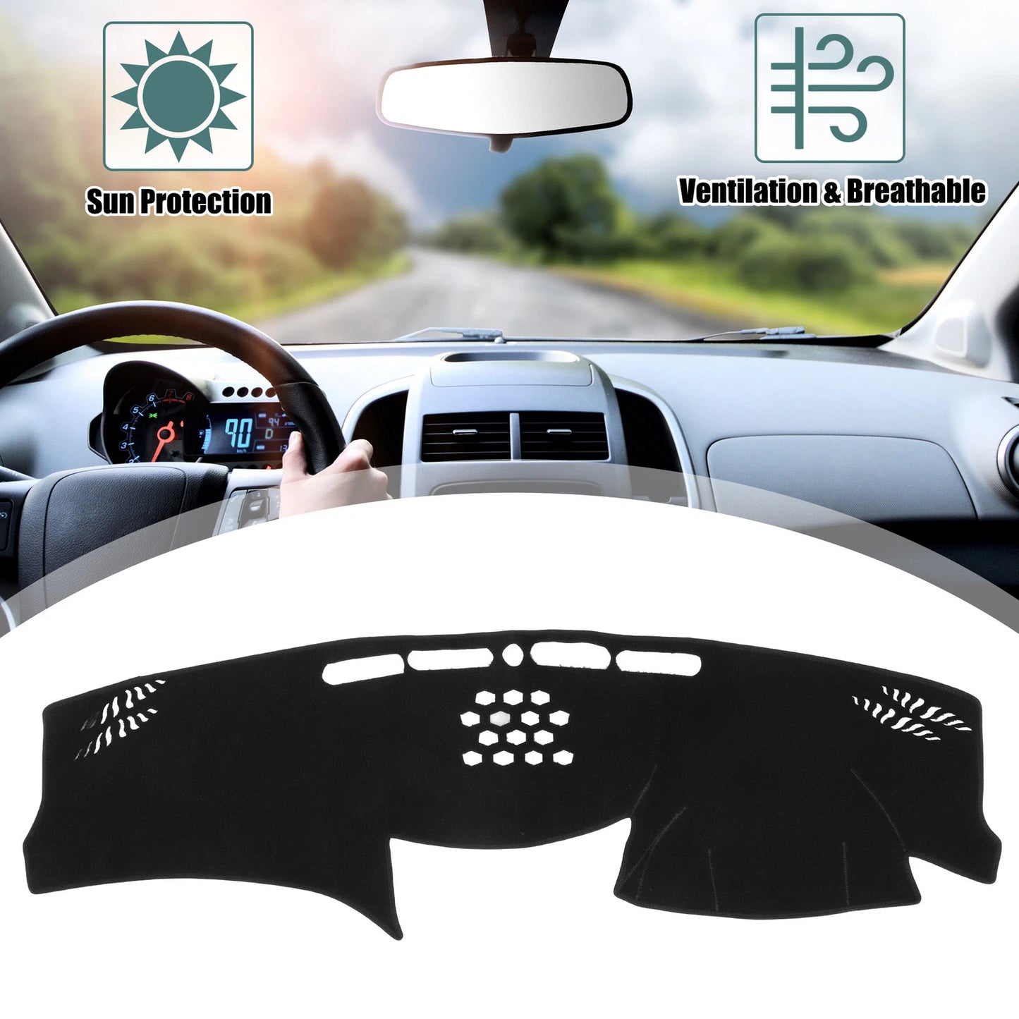 Black Dashboard Cover Protector for LEXUS GS (2006-2011)