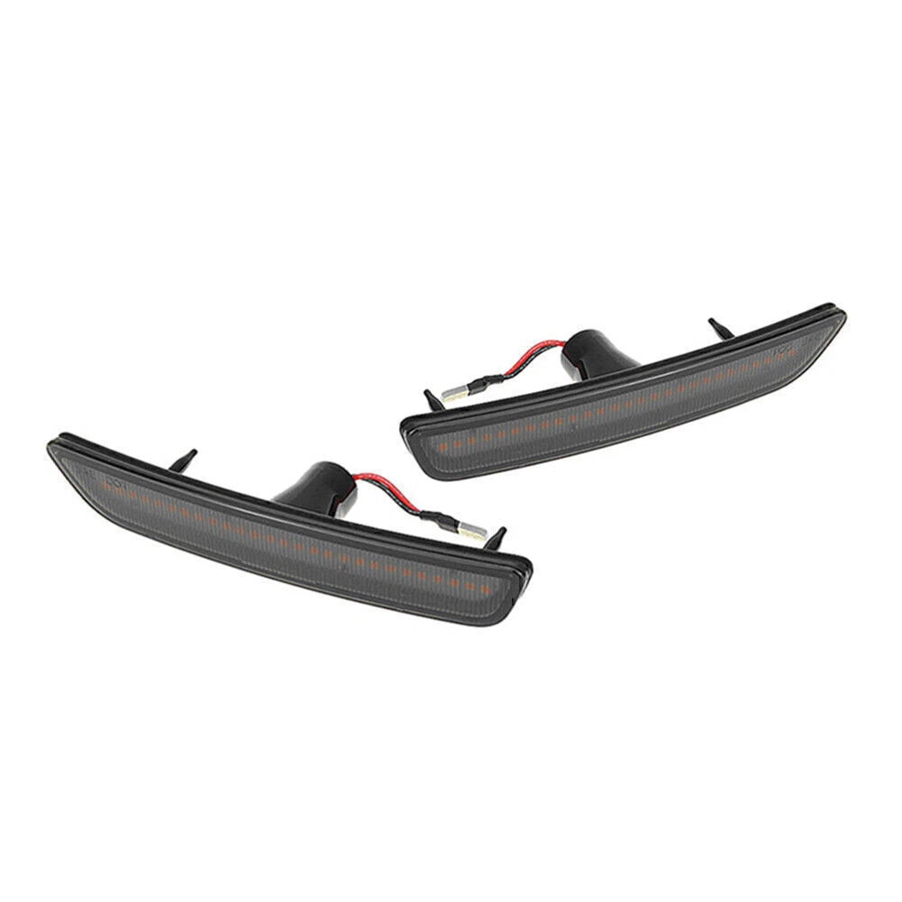 Yellow LED Front Black Side Marker Lights for Ford Mustang (2010-2014)