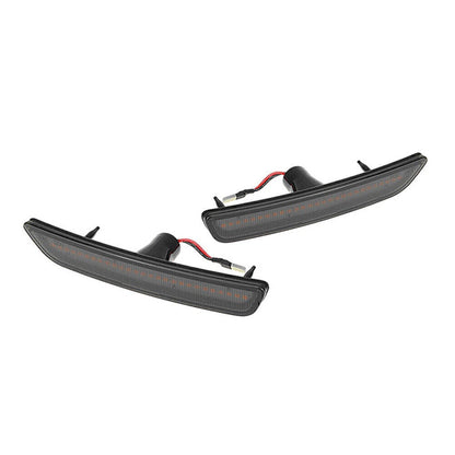 Yellow LED Front Black Side Marker Lights for Ford Mustang (2010-2014)