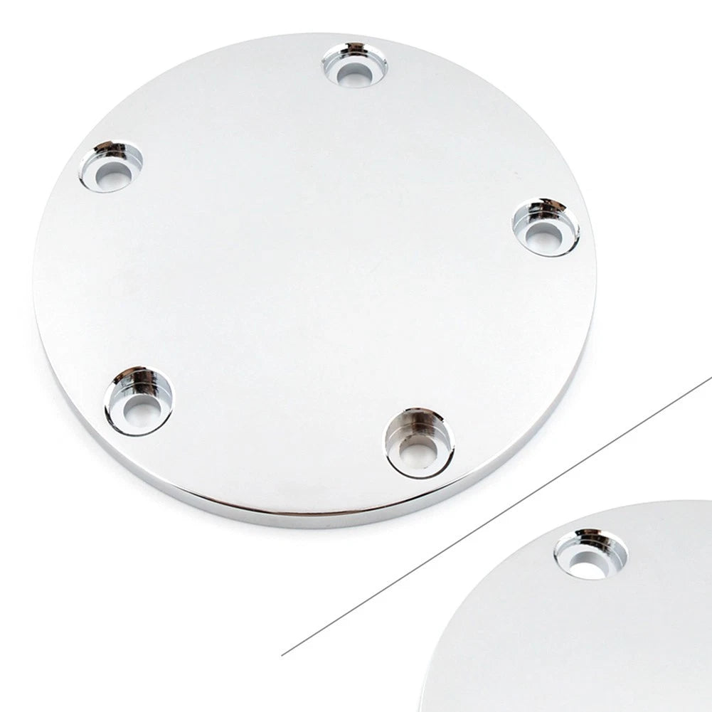 5 Hole Domed Point Timing Ignition Timer Cover Chrome for Harley Softail (2000-2023)