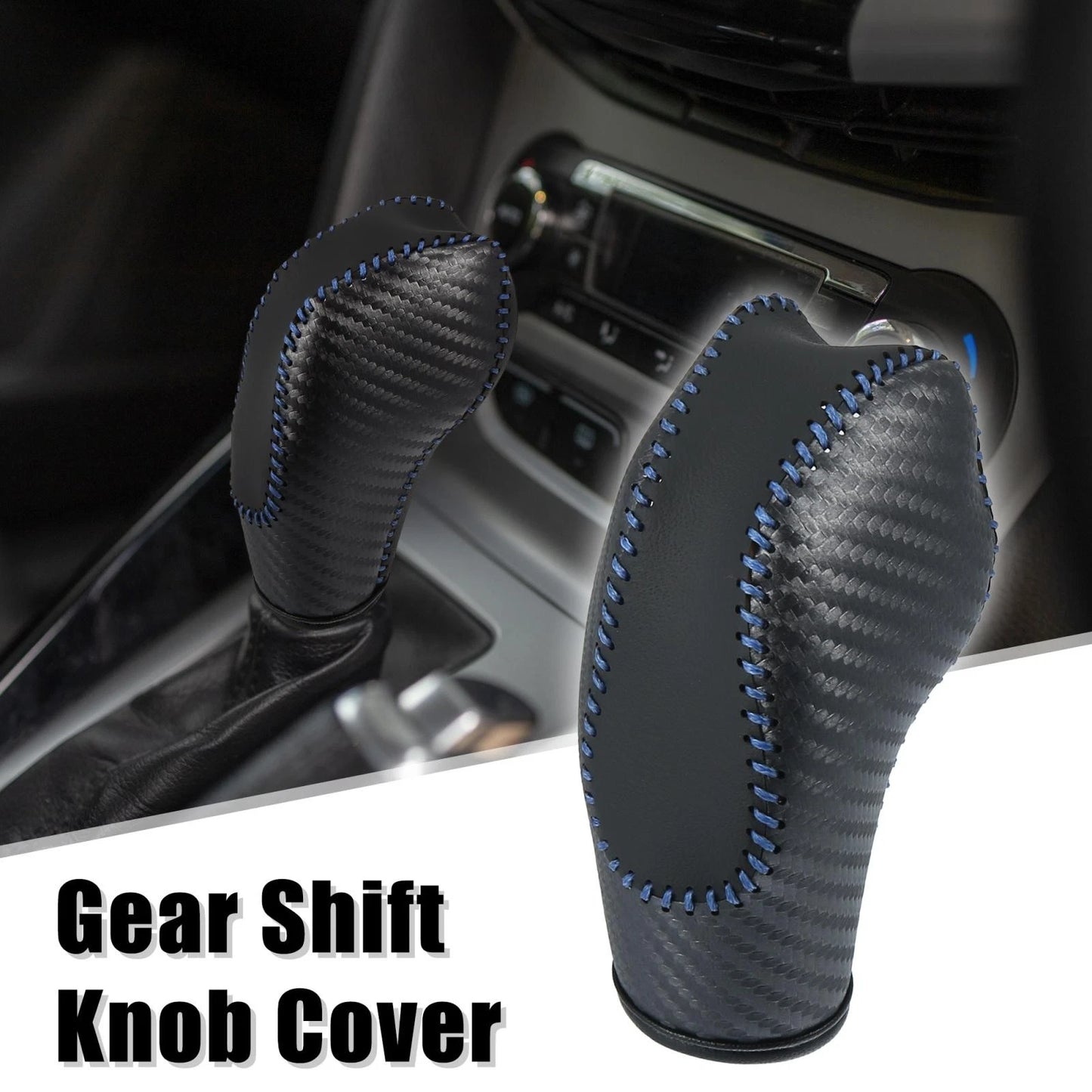 Gear Shift Knob Cover Black Faux Leather for Toyota C-HR (2018–2019)