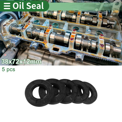 Oil Seal 38x72x12mm Rotary Shaft Seal NBR Rubber Black