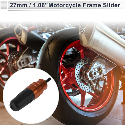 16mm Aluminum Alloy Motorcycle Slider Frame Bolt Nut 1x Orange for Motorcycle