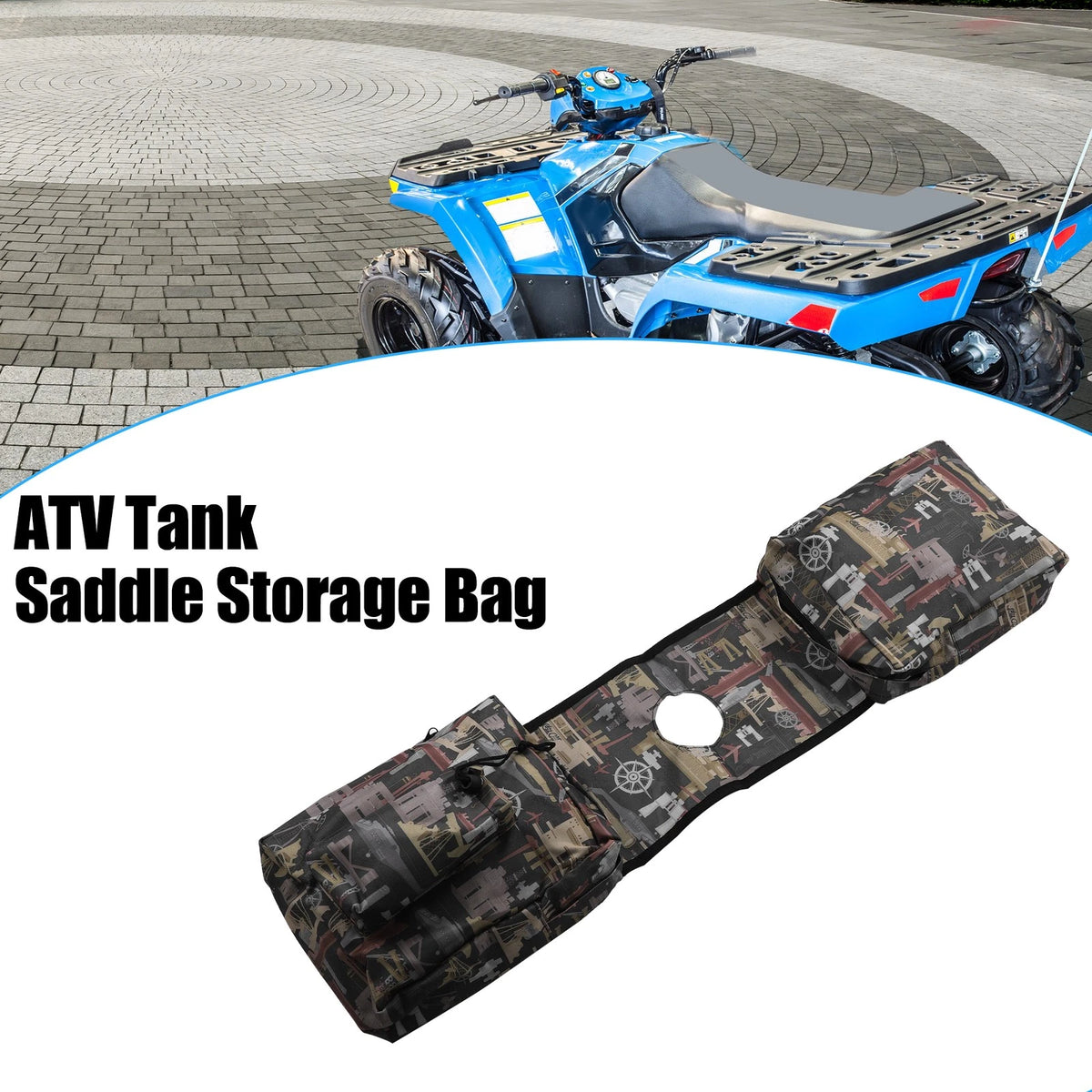 Saddlebags Cargo Pouch Storage Bags for ATV UTV Motorcycle Fuel Tank