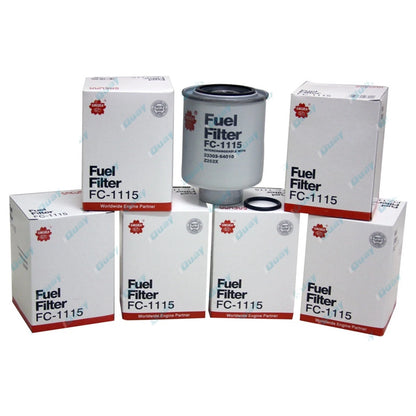 Fuel Filter 6 x FC1115 for Toyota Landcruiser 4.2L 1HZ Diesel (1990-2007)
