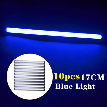 12V LED Strip Daytime Running Lights for Car - Blue (Fits Most Models)