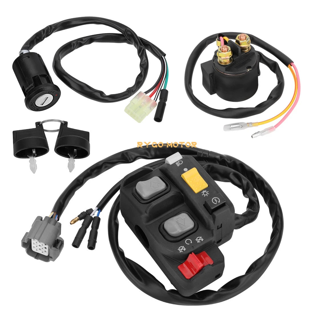 Handlebar Key Starter Relay Switch Kit for Honda Recon ES TRX250TE (2002–2004)