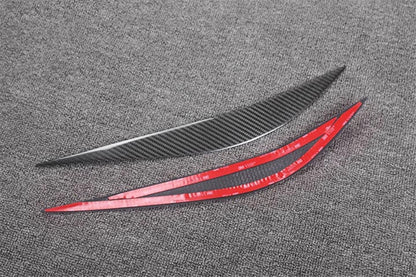 2 x Carbon Fiber Headlight Eyelid Covers for BMW F80 M3 F82 F83 M4 (2012-2019)