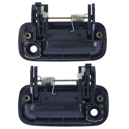 4x Front & Rear Left + Right Outer Door Handle Black for Toyota Hilux (1997–2005)