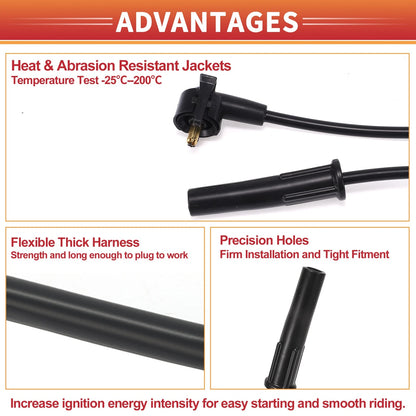 8 x Spark Plug Wire Ignition Coil Cables for Ford Mustang