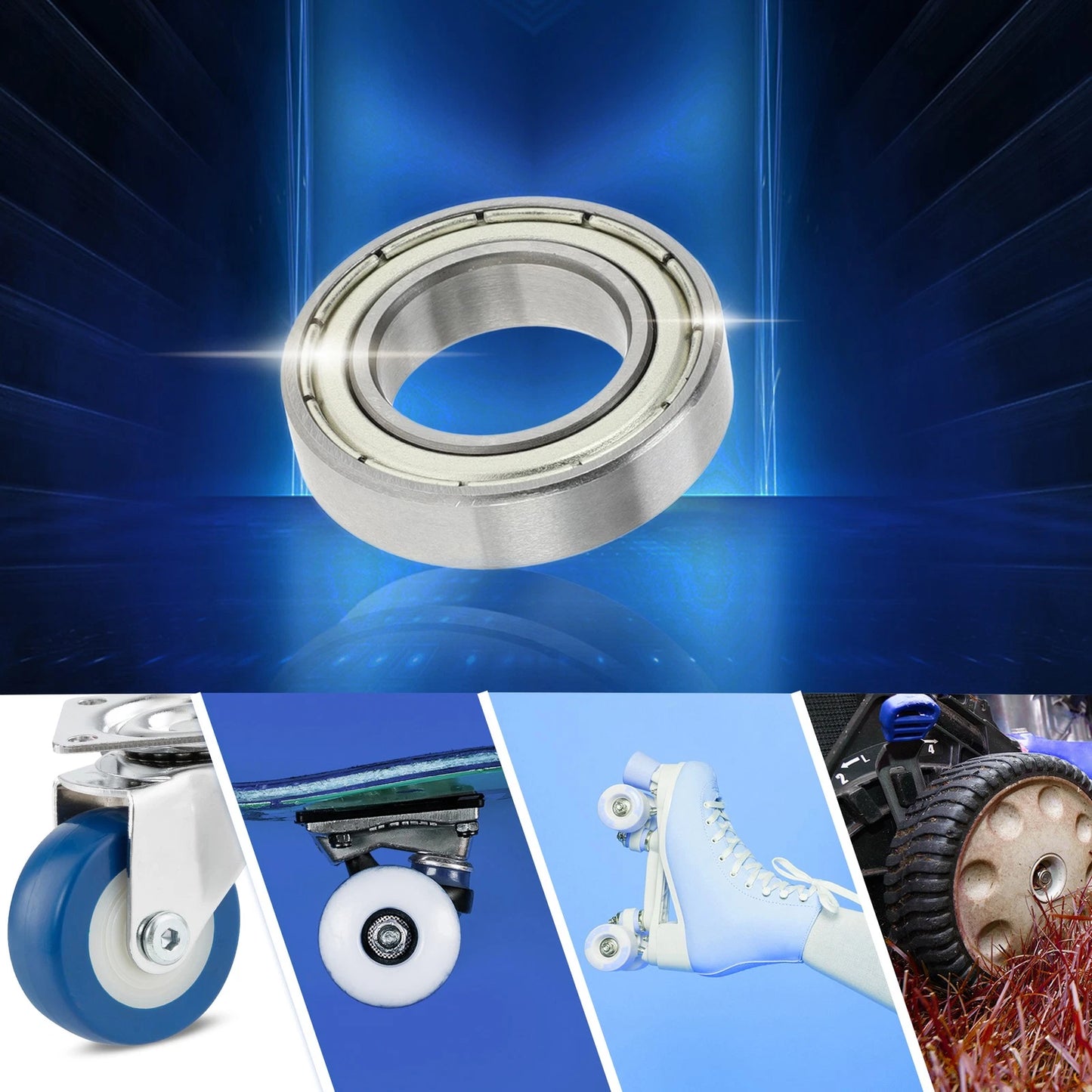 Deep Groove Ball Bearings P5 17x30x7mm for Scooter Skateboard Wheel