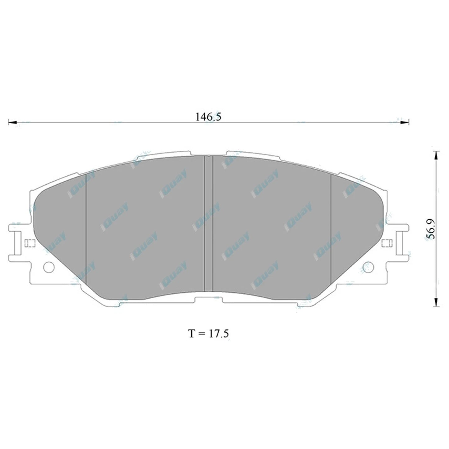 Front Disc Brake Pad Set for Toyota RAV4 ALA49R ASA44R ZSA42R (2013-2019)