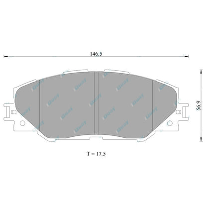 Front Disc Brake Pad Set for Toyota RAV4 ALA49R ASA44R ZSA42R (2013-2019)