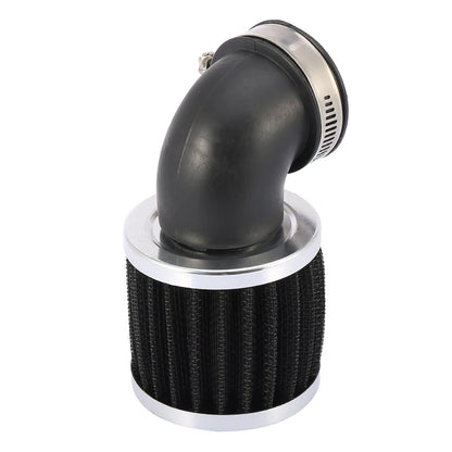 Universal 45mm Inlet Dia 90 Degree Bend Clamp-on Motorcycle Air Intake Filter