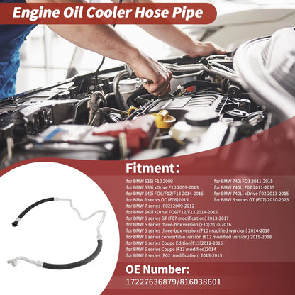 Inlet Engine Oil Cooler Tube for BMW 535i F10 (2009-2009)