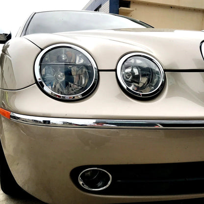 4 x Chrome Headlight Trim Bezel Covers for Jaguar S-Type (2003-2008)