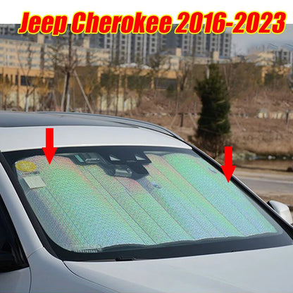 Front Windshield Sun Shade for Jeep Cherokee (2016–2023)