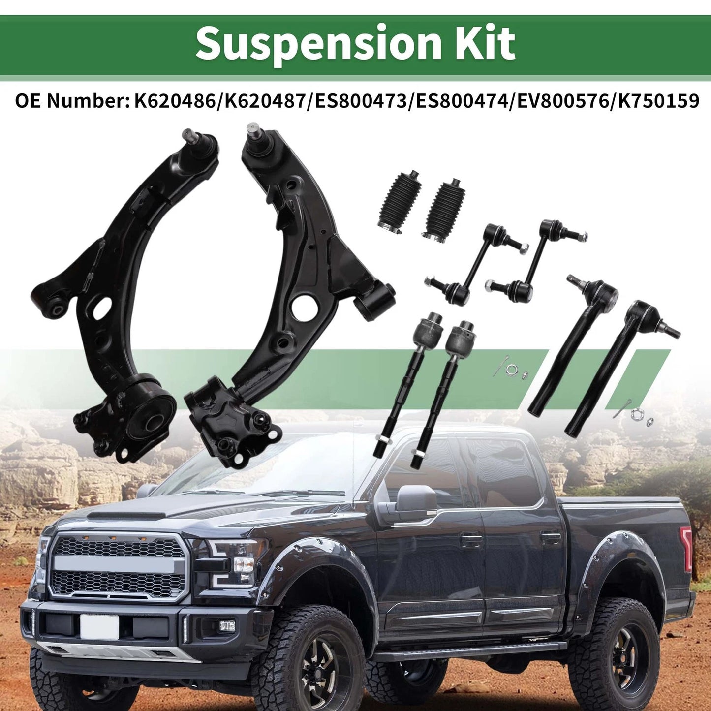 10 Pcs Front Lower Control Arms for Ford Edge (2007-2014)
