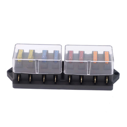 Compact 8 Way Fuse Box Holder LED Circuit for Car
