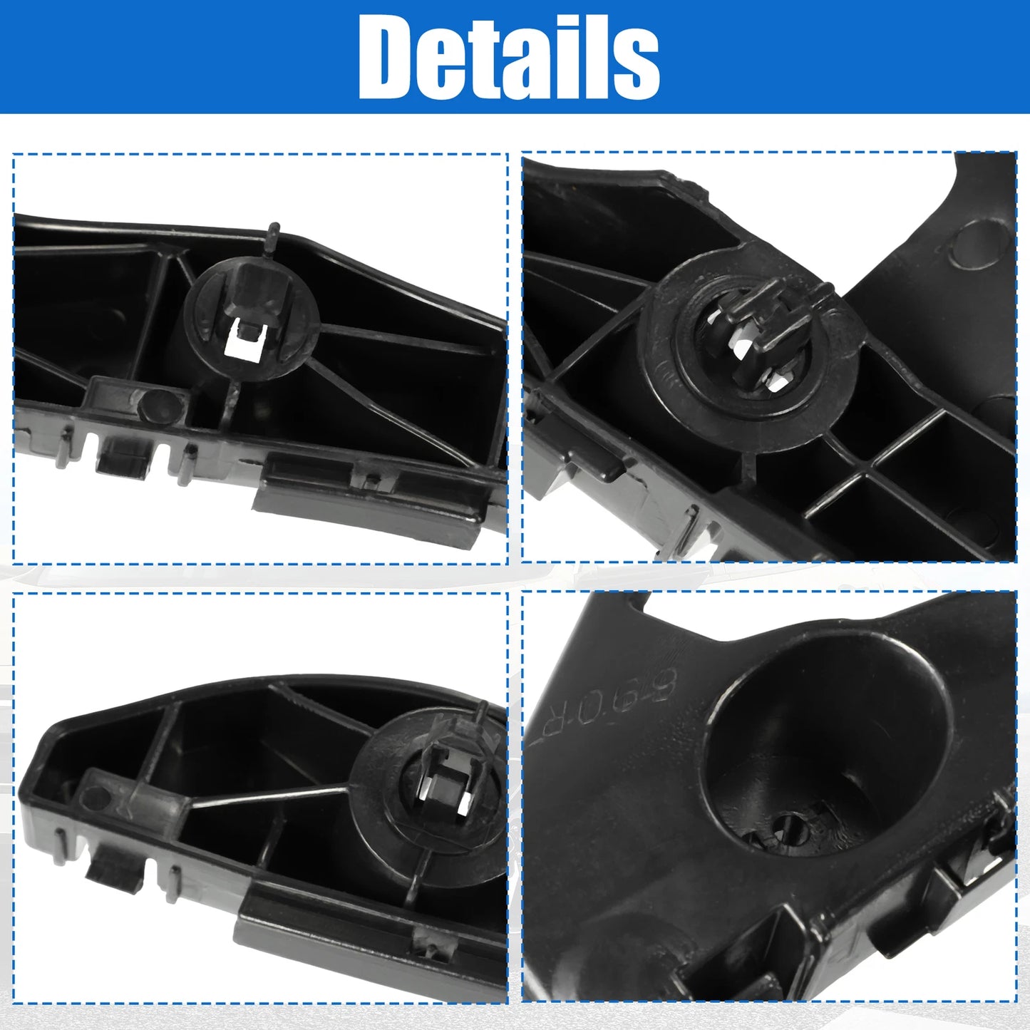 Left & Right Front Bumper Cover Support Rails for Toyota Prius (2001-2009)
