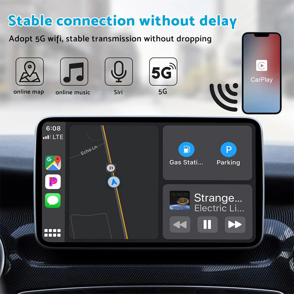 Wireless Adapter for Factory Wired Carplay for iPhone to Carplay Connect