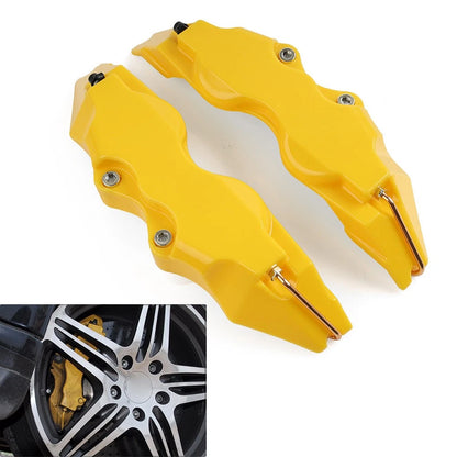 Large 3D Style Yellow Disc Brake Caliper Covers Set for Universal Cars