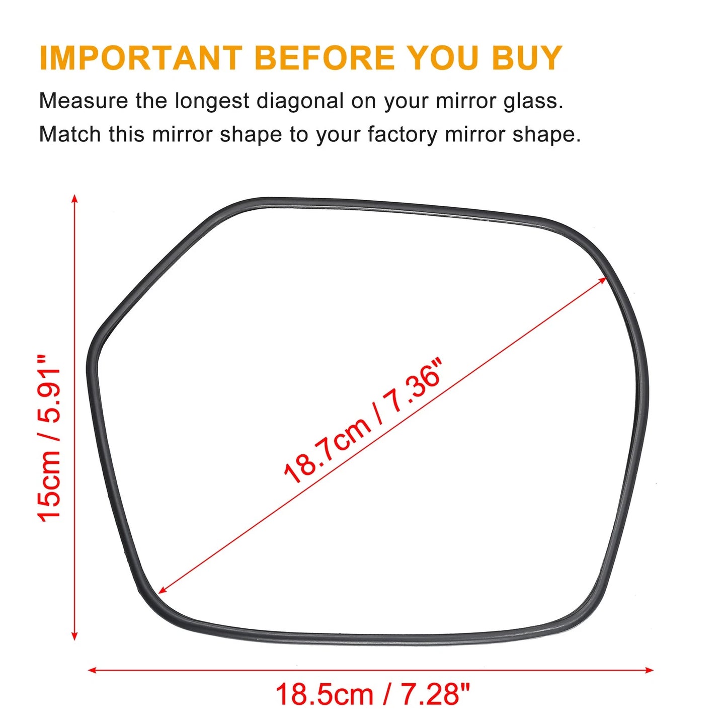 Heated Left Side Mirror Glass w/ Backing Plate for Honda CR-V (2007-2011)