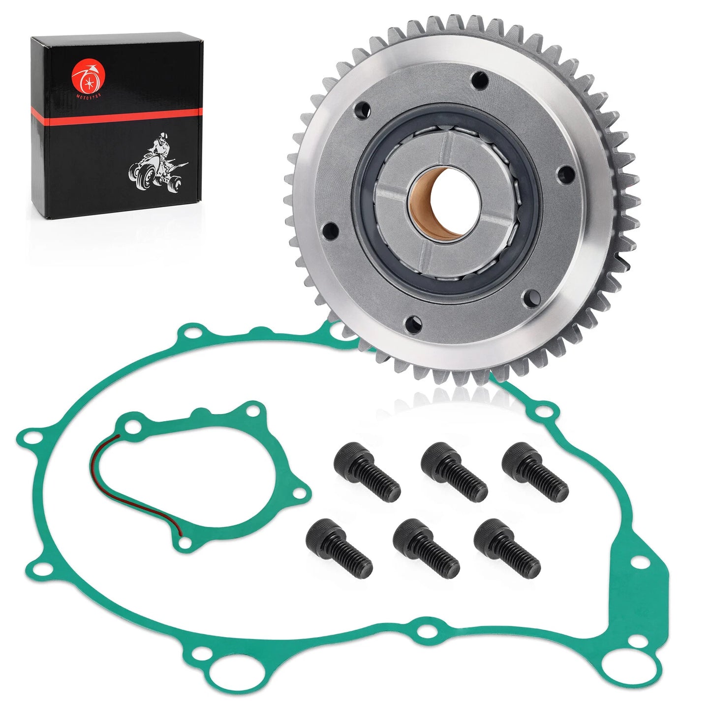 Starter Clutch Gear One-Way Bearing Gasket for Yamaha YFM660R Raptor (2002–2005)