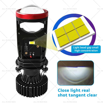 H4 Bi-LED Mini Lens Car Lamps 6000K