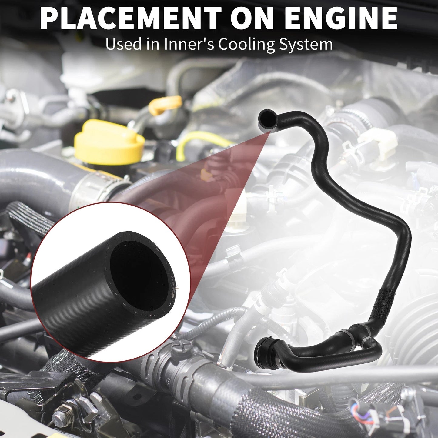 Radiator Coolant Hose for Ford Galaxy (2006-2015) - Black 1 Pcs