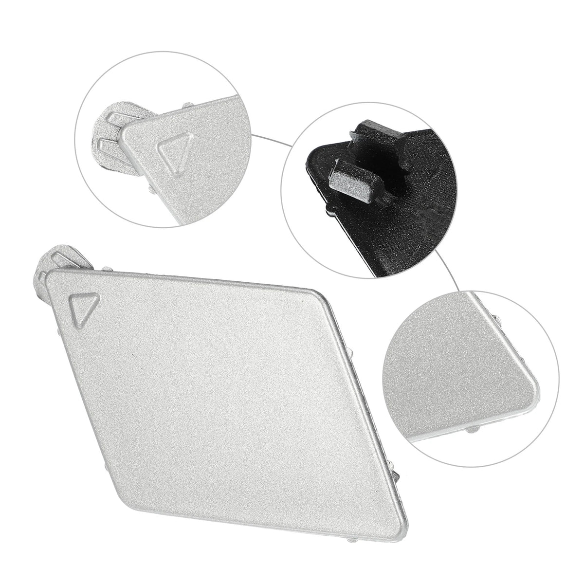 Tow Hook Cover Front Bumper for BMW 5 Series F10 Sedan Silver Tone
